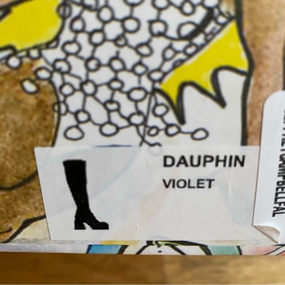 Jeffrey Campbell DAUPHIN Platform Knee-high Heel Boots NEW IN BOX - Violet - Picture 14 of 14
